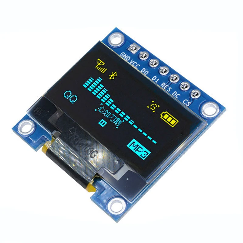 1/2~50/100Pcs 0.96 inch 7-Pin OLED Display Screen OLED Module Compatible With SPI/IIC Blue/White/Yellow Blue Dual Colors
