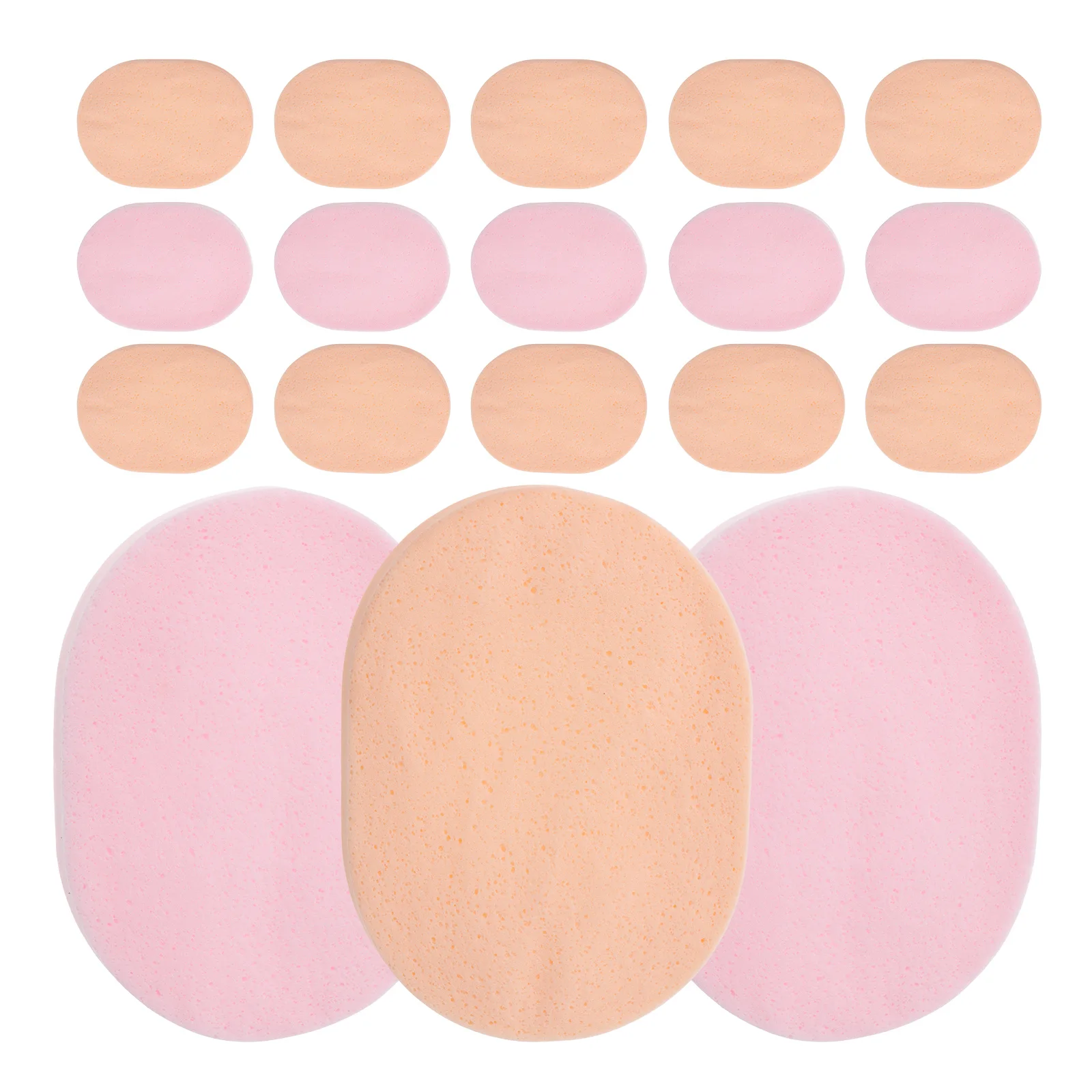 24 szt. Perłowe Makarony do Mycia Twarzy Podróżne Gąbki do Twarzy Oczyszczające Kompaktowe Gąbki Peelingujące 7mm Grube Miękkie Wielokrotnego Użytku