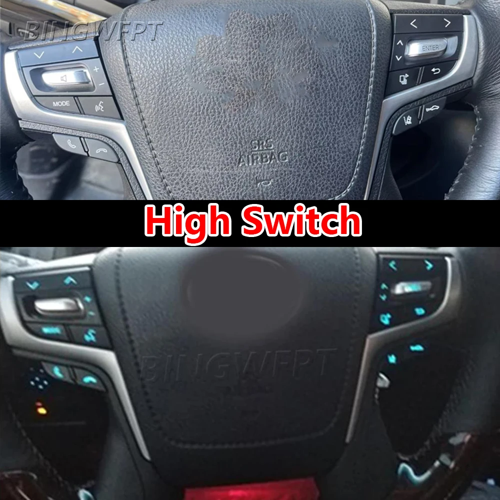BINGWFPT Car Steering Wheel Button Bluetooth Phone Music Control Switch For Toyota Land Cruiser Prado 200 FJ200 LC200 2016-2018 view 6