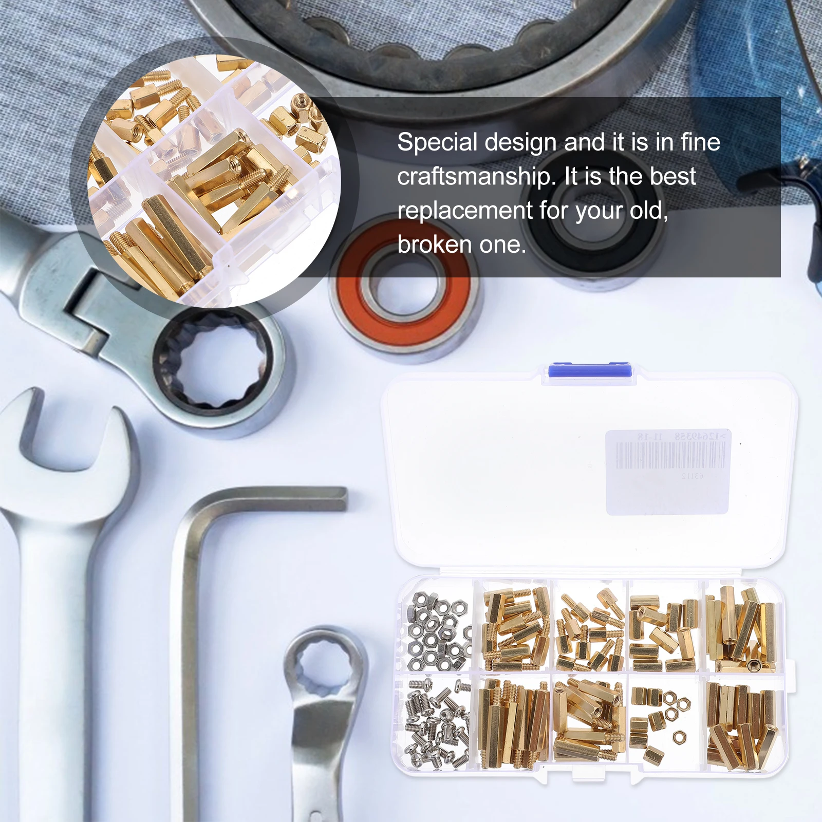 

Stainless Steel Screw Nut Set Brass Standoff Assortment Machine Parts Stud Column Replacement Kit Hardware Fasteners Kit