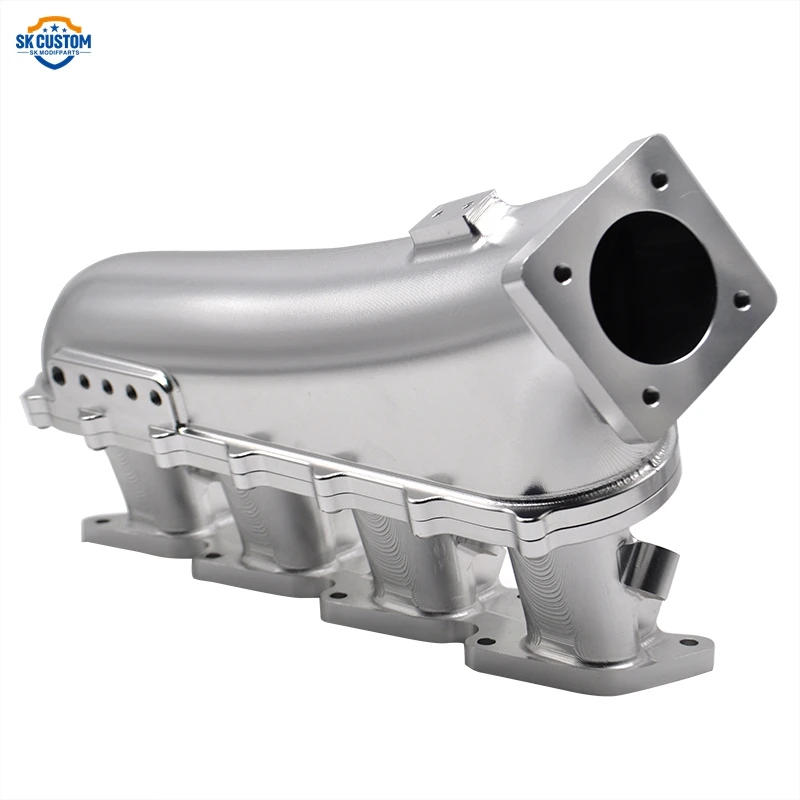 Custom CNC Billet Aluminum Sr20 Engine Intake Manifold With Fuel Rail