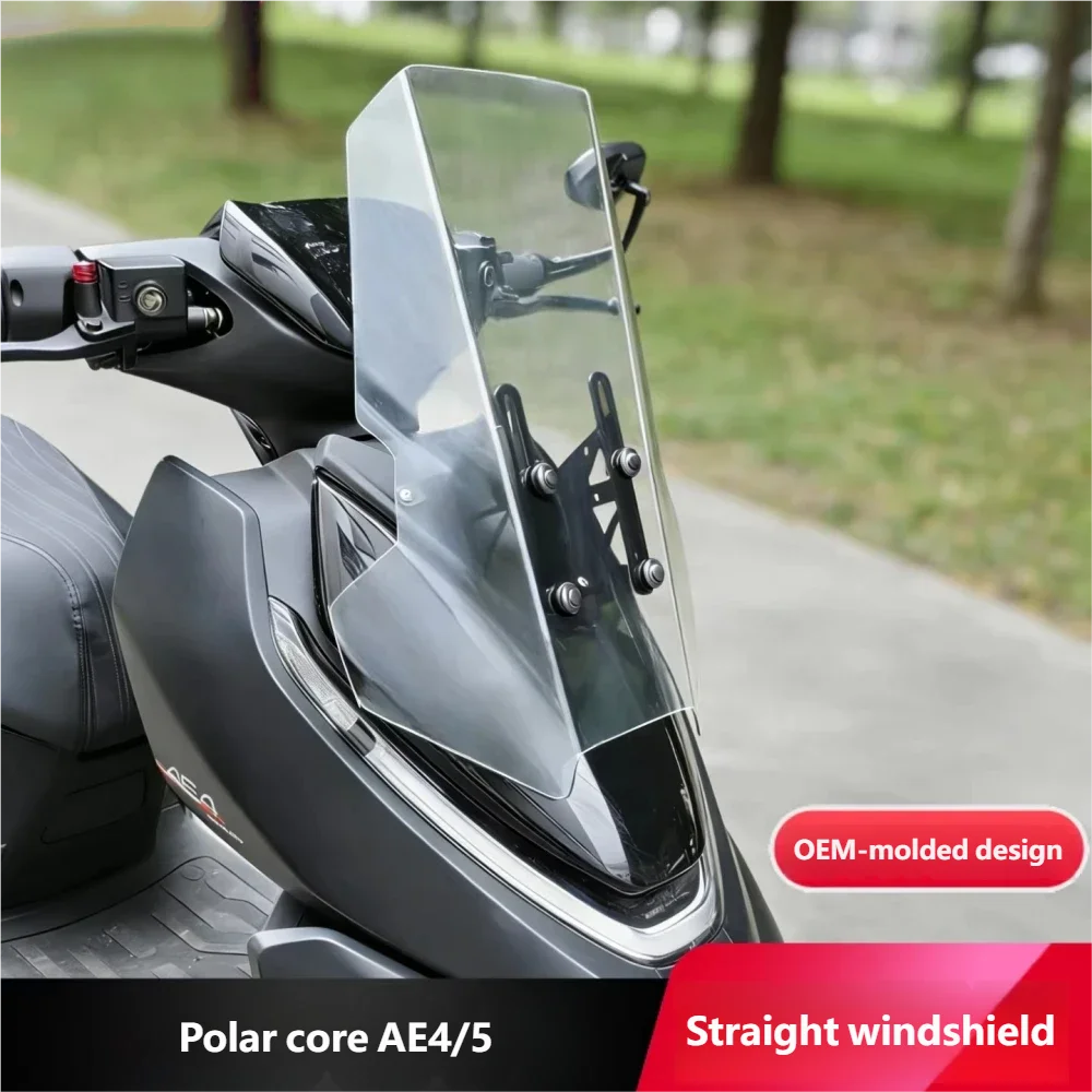 For ZEEHO AE45 Electric Vehicle Adjustable Height Straight Windshield Modified Wind Deflector Glass