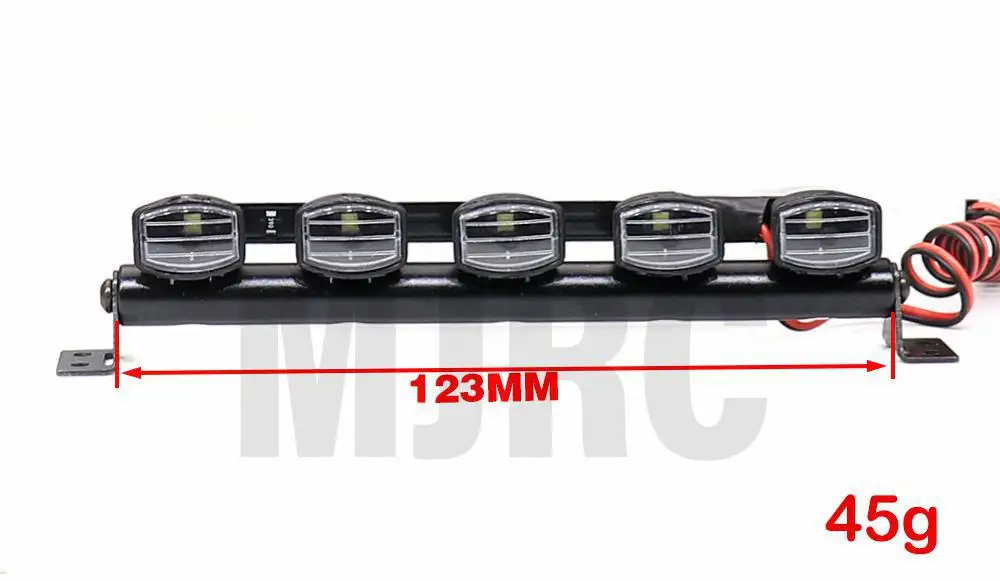 1PCS RC รถ LED โคมไฟหลังคาไฟบาร์สําหรับ 1/10 RC Crawler รถ TRX-4 SCX10 90046 Recat MST