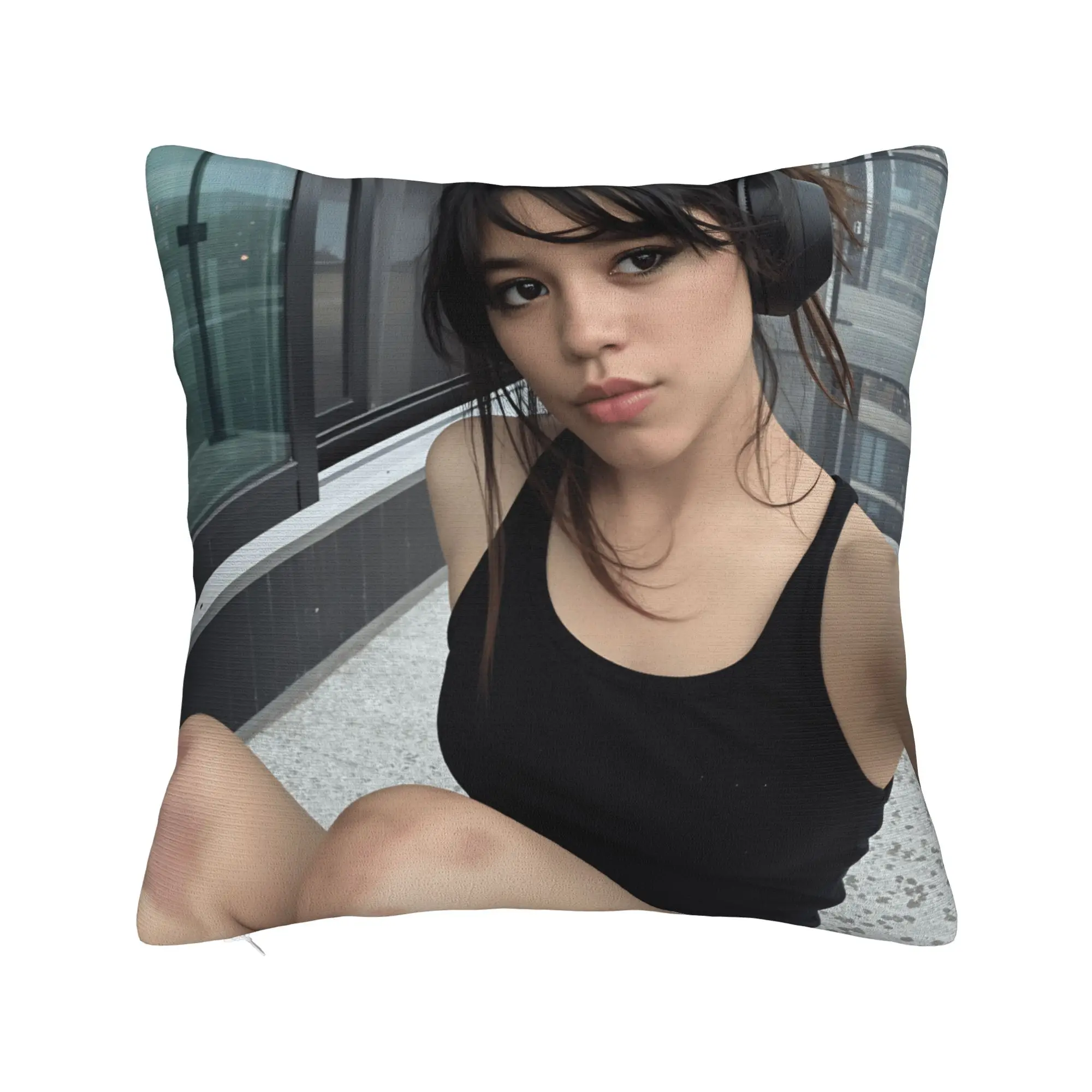 Pillow Case J-Jenna O-Ortega Graphic  Pillow Cover For Living Room Chair Morden Pillowcases
