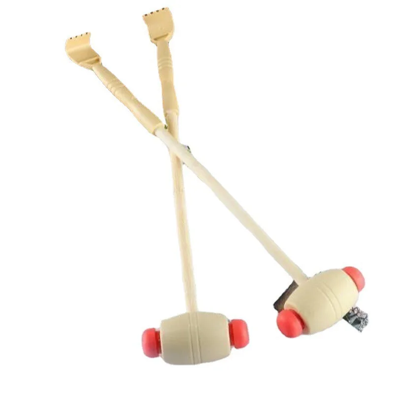 

1 шт. Деревянный массажный молоток для спины с двойной головкой, антистатический, многофункциональный, для снятия зуда и постукивания, массажный инструмент для спины