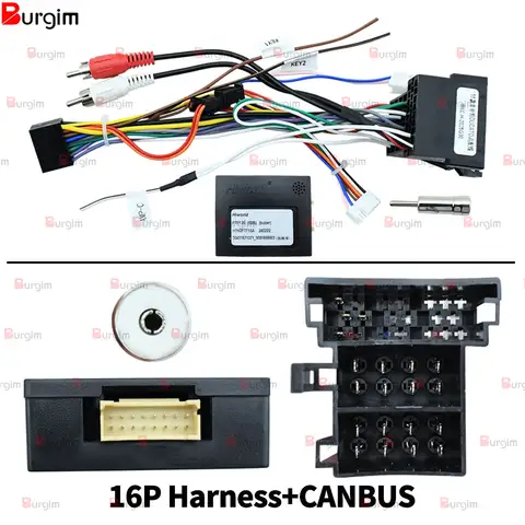 16PIN Car Radio Harness Wire Canbus For Ford Ka Fiat Bravo 500 312/FF Fiorino Panda Stilo ISO Socket Adapter Power Cord Cable