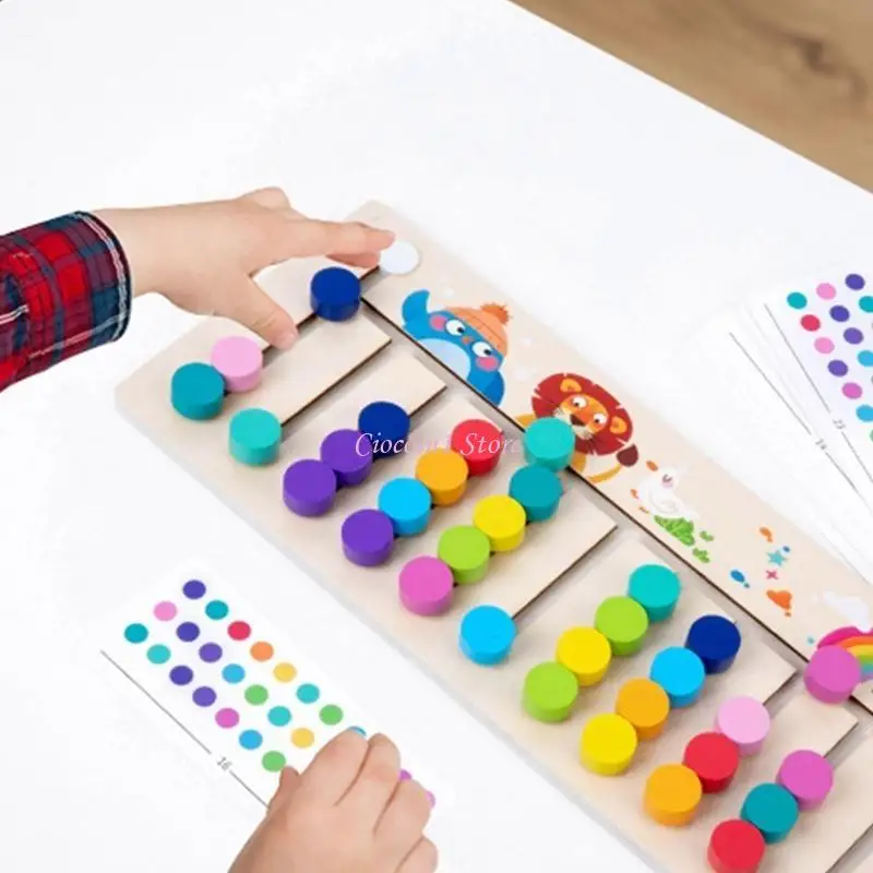 Y1UB การเรียนรู้ของเล่นไม้ปริศนาการจับคู่เกม Logics เกมการศึกษาการเดินทางของเล่นสำหรับเด็กอายุ 3 4 5 ปีเด็กวัยหัดเดินเด็ก