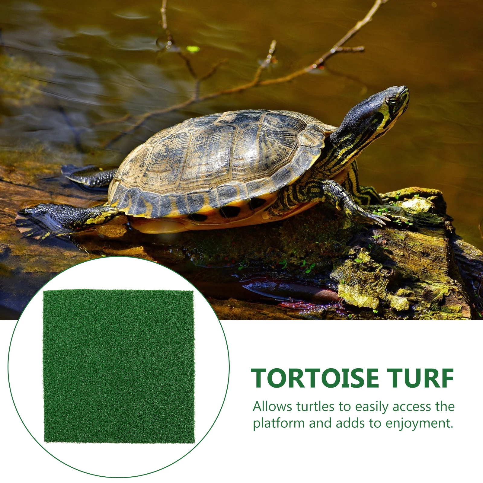 

Turtle Basking Platform Turf 3D Realistic Durable Plastic Artificial Grass For Aquarium Decor Simulation Turf Mat Tortoise