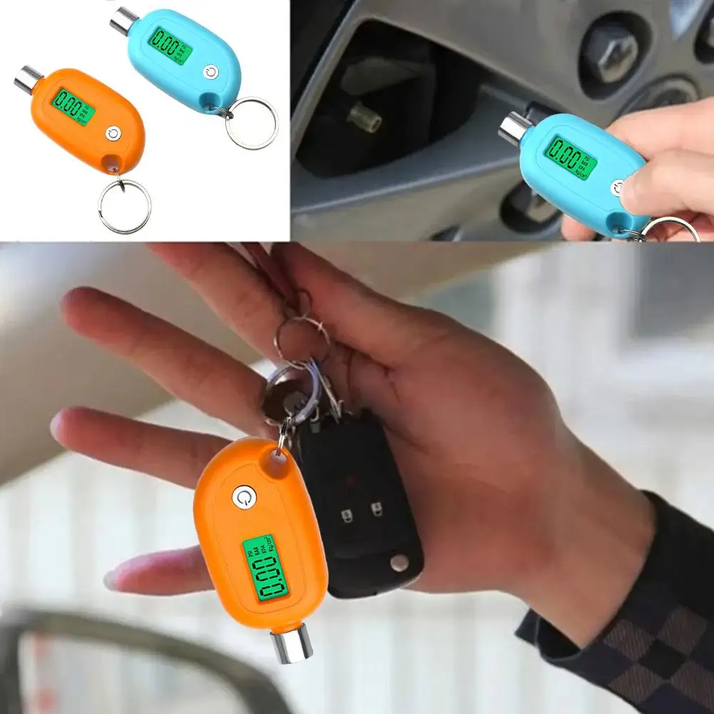 

Tire Gauge Digital With LCD Display Car Tire Air Pressure Tire Auto Motorcycle Meter Alarm Testing Safety Portable Tools Te G9C5