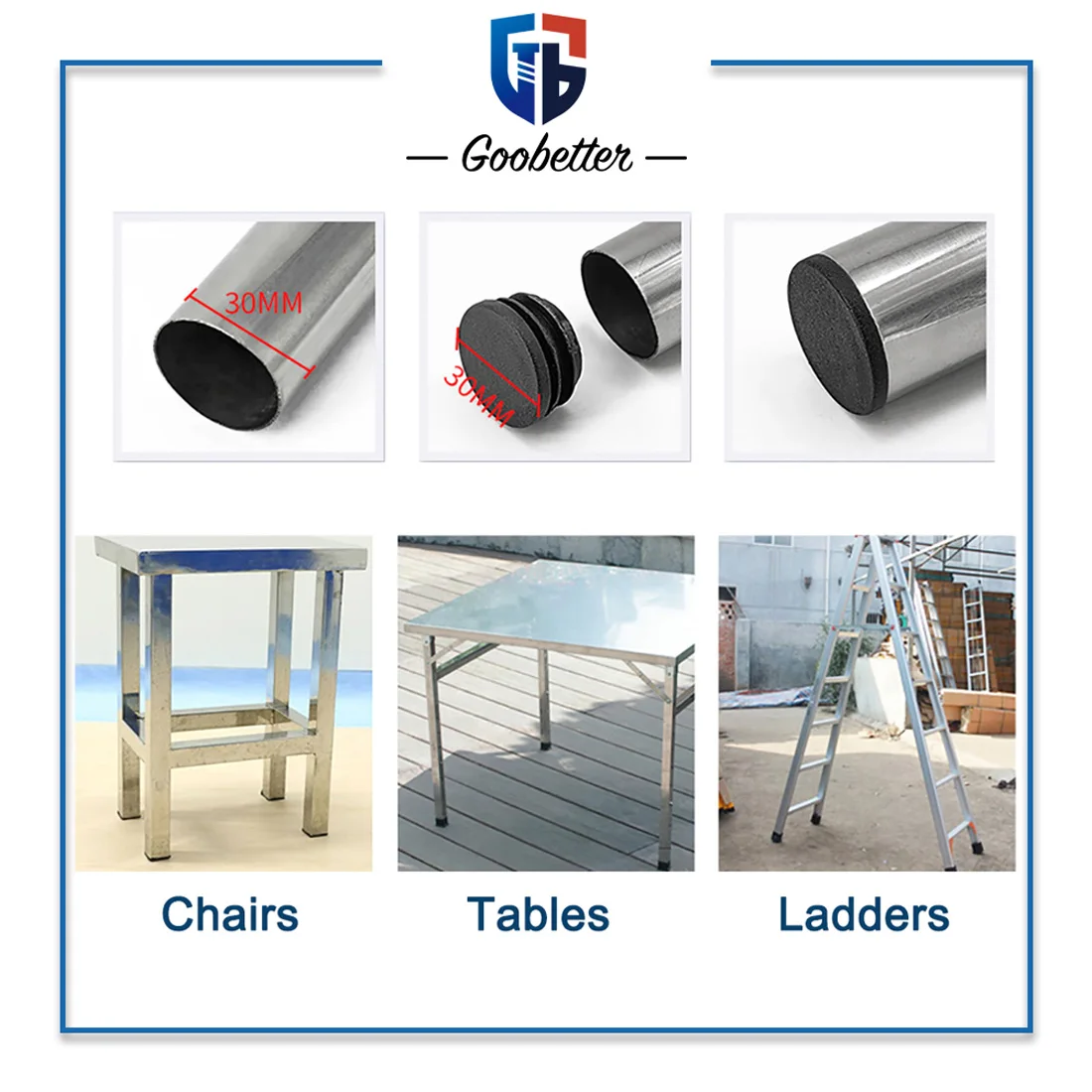 12-140 มม.พลาสติกรอบปลั๊กเก้าอี้ขา Caps ด้านในฝุ่นเฟอร์นิเจอร์ขาปลั๊กเก้าอี้ Blanking End CAPS ชั้น Protector