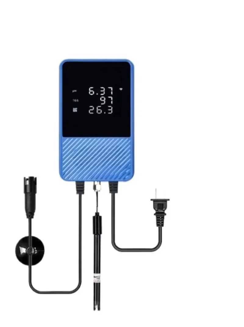 

110-240V Caperplus Aquarium Q1 Q2 PH Temperature TDS 3 In 1 Intelligence Monitor Detector WIFI APP PH Digital Monitor Fish Tanks