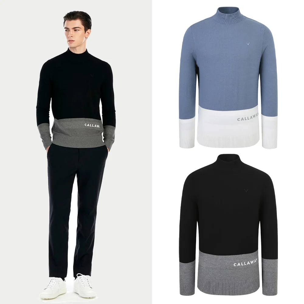 CALLA organise est luxueux et polyvalent! Nouveaux pulls pour hommes pour l'automne! ChimDesign-Col roulé pour le golf, demi-col roulé, chaleur sportive