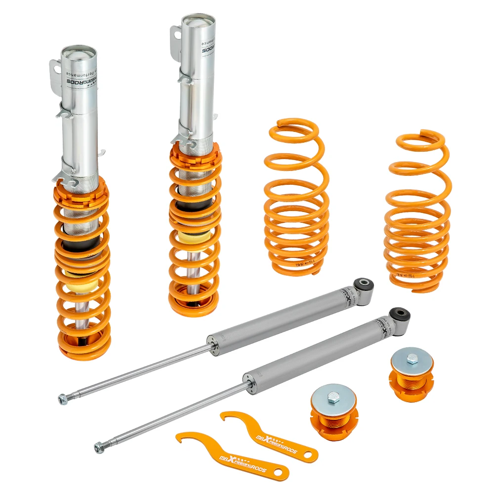 Street Coilover Kit Yellow New For VW MK4 GOLF/GTI/JETTA/NEW BEETLE 1999-2005