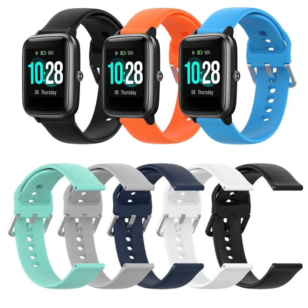 Colorful Sweatproof Adjustable Silicone Strap Quick Release Wristband Sport Strap Watch Band For ID205L