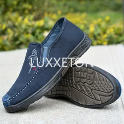 Men Denim Canvas Breathable Vulcanized Shoes Summer New Canvas Men Comfortable Breathable Denim Fashion Casual Sports Shoes