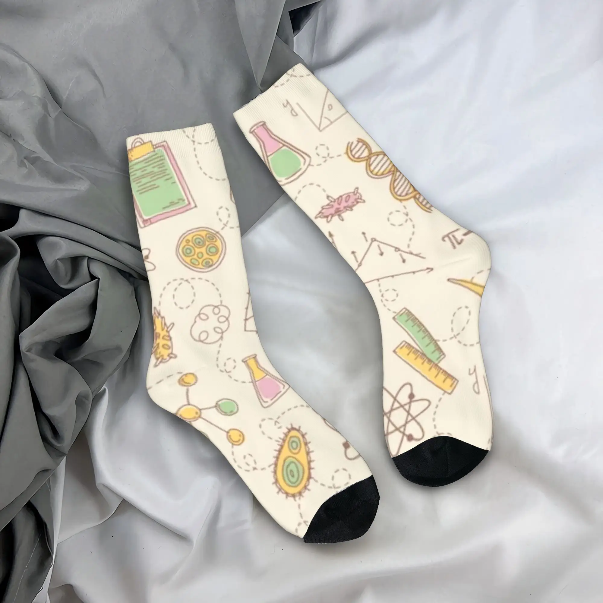 

Science Stuff Chemistry Laboratory Stockings Printed Kawaii Socks Spring Anti Skid Socks Adults Men Cycling Medium Soft Socks