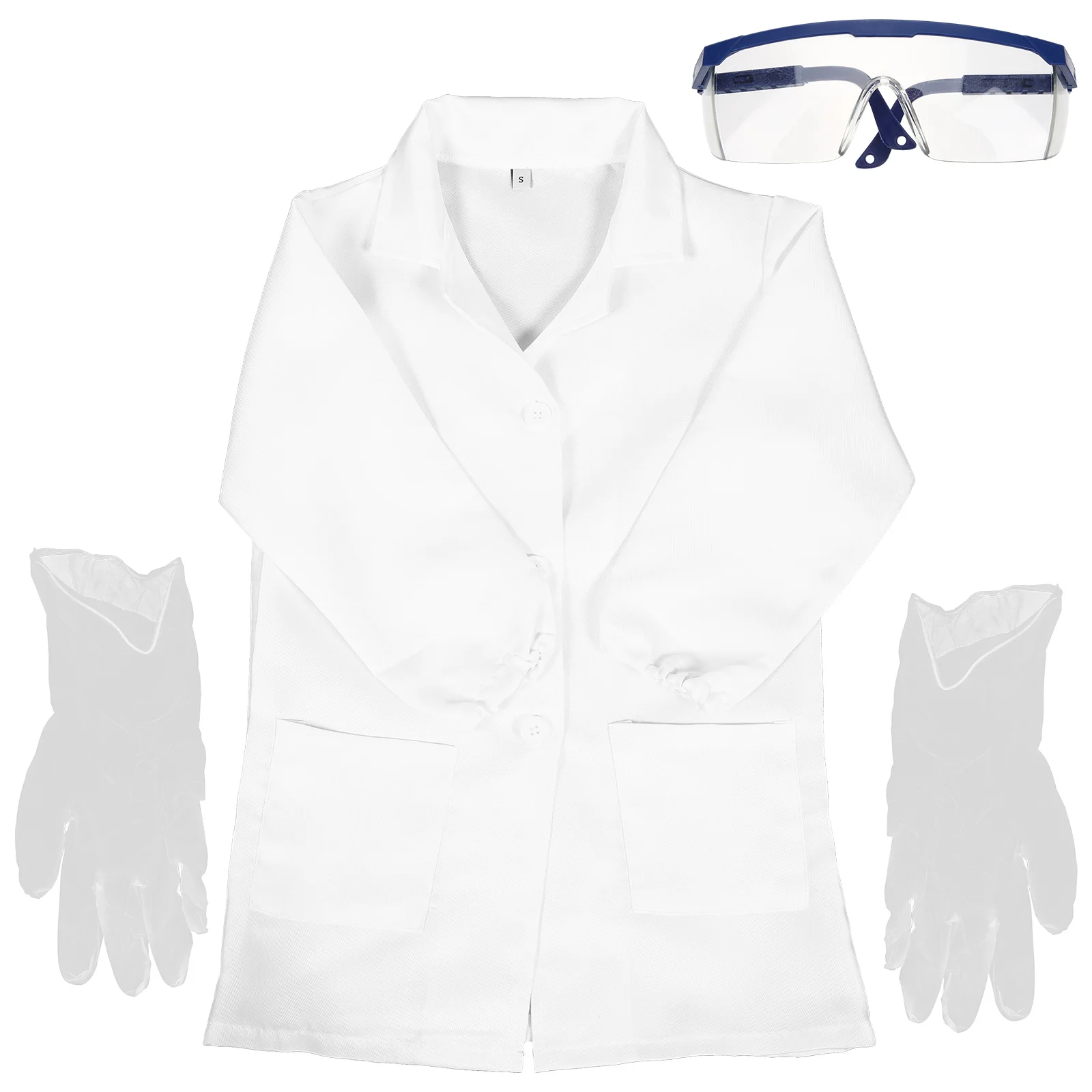 Scientist Clothing Doctor Costume for Kids Laboratory Coat Dreses Science Experiment Toddler Plastic Pupils Clothes