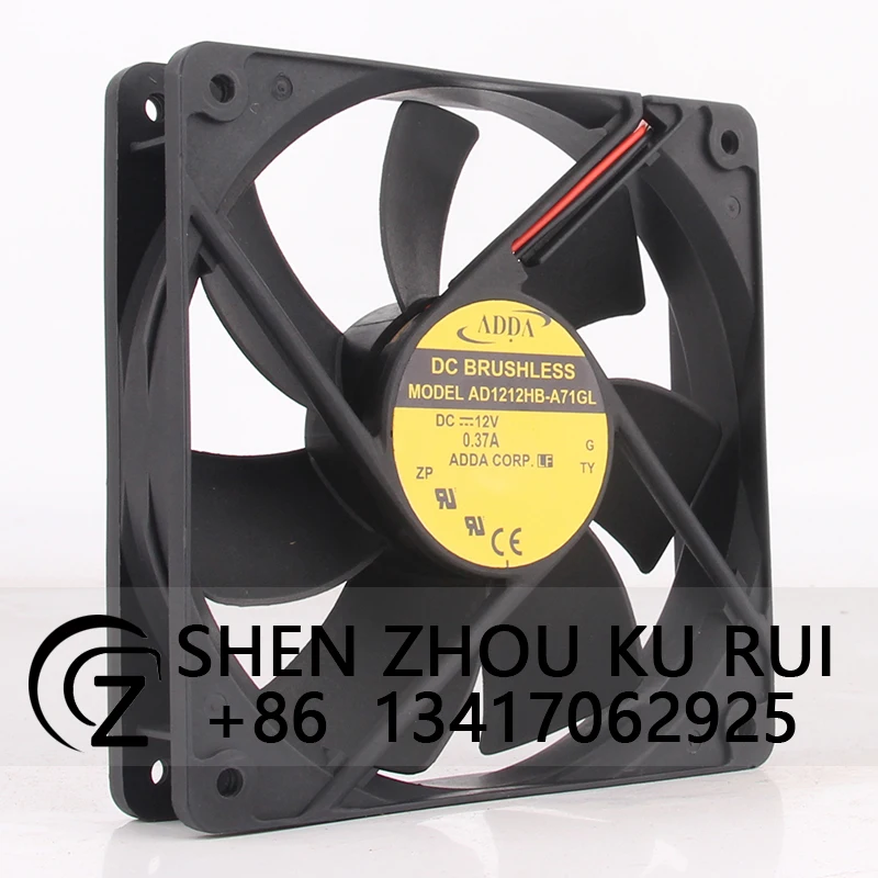

Case Fan for ADDA AD1212HB-A71GL DC12V 0.37A 12025 Dual Ball Bearing Inverter Cooling Fan 120*120*25mm