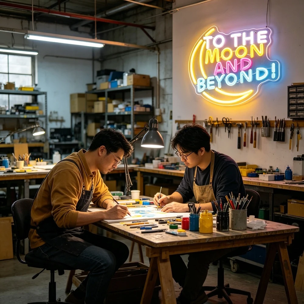 To The Moon and Beyond Neon Si - Lighting Decor And Beyond review and price