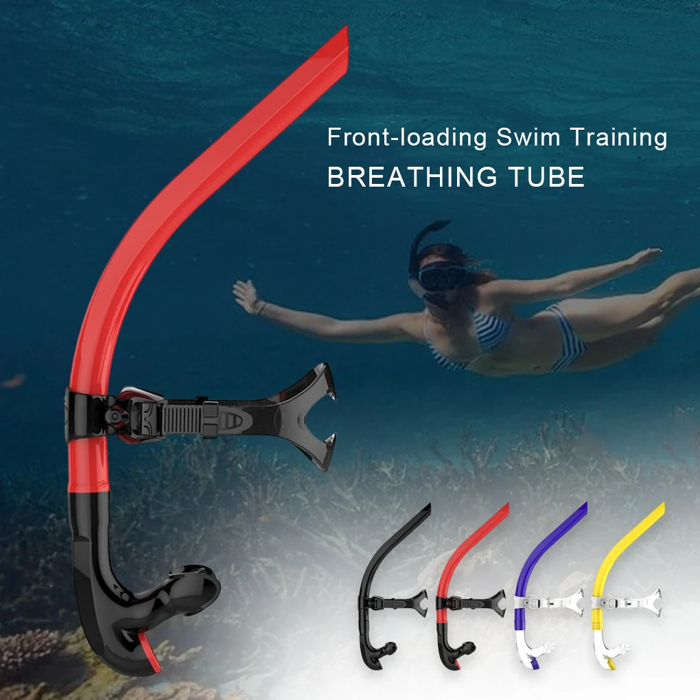 Tubo di respirazione per snorkeling in Silicone con testa anteriore bocchino per addestramento professionale attrezzatura subacquea accessorio per immersioni per