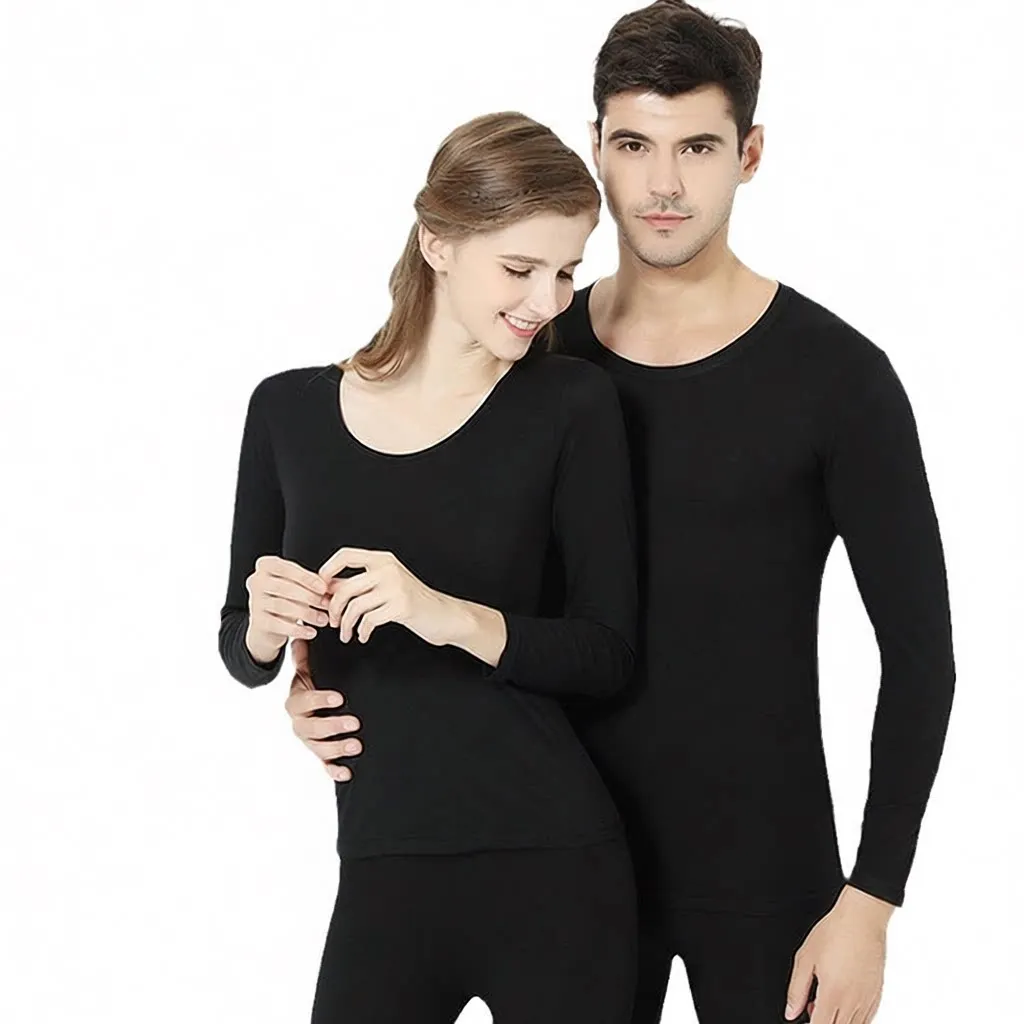 

Ultra-Thin Constant Temperature Warm Underwear Set for Men And Women Autumn Thermal Pants And Top Cotton Wool Shirt