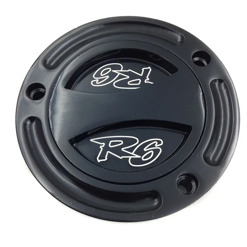 Motorcycle Black Chrome Aluminum Keyless Fuel Gas Tank Cap For Yamaha YZF R6 YZF-R6 1999-2018