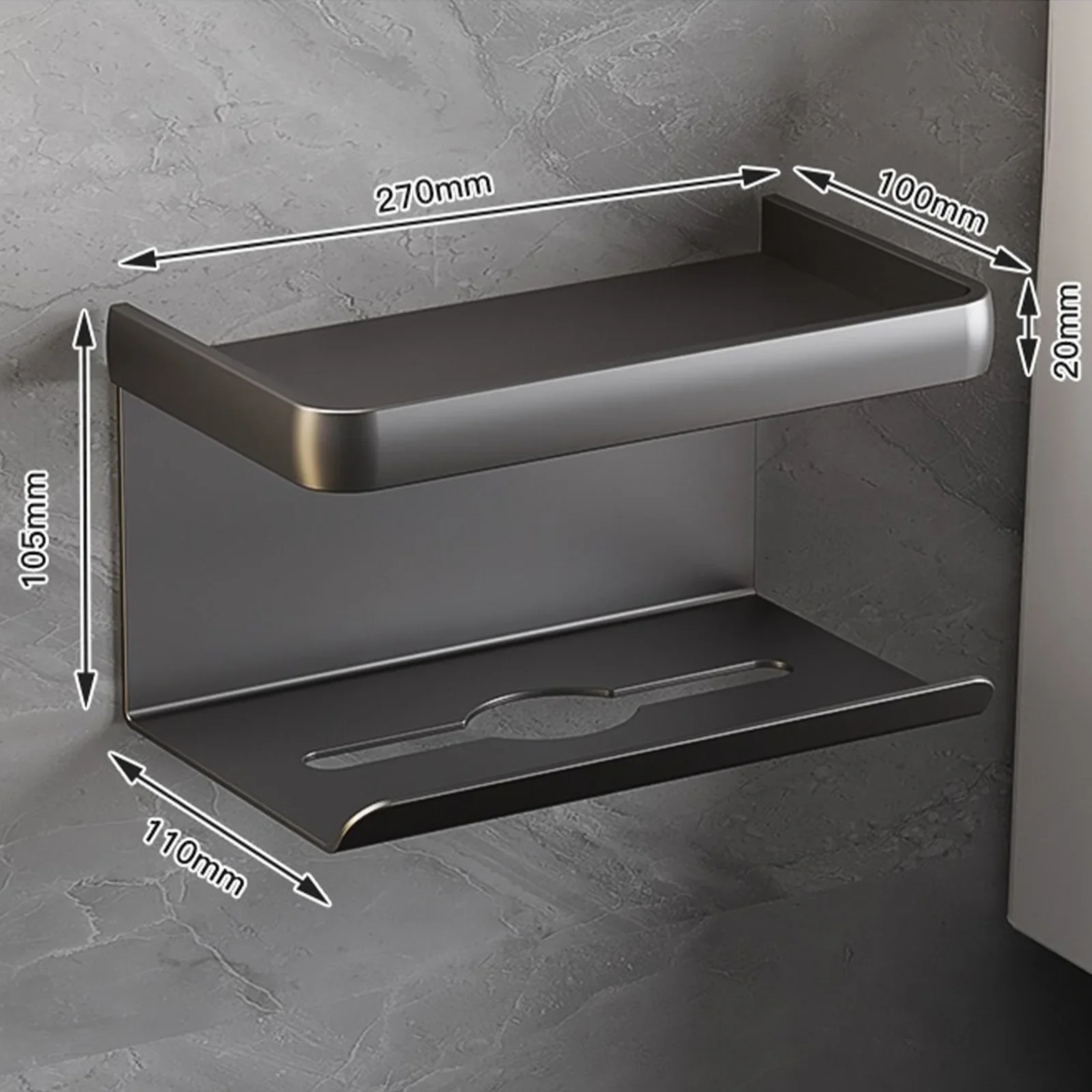 Towel Shelf Owel Shelf Aluminum Alloy Brand New Easy Installation Kitchen Paper Towel Shelf Versatile Design Easy To Clean