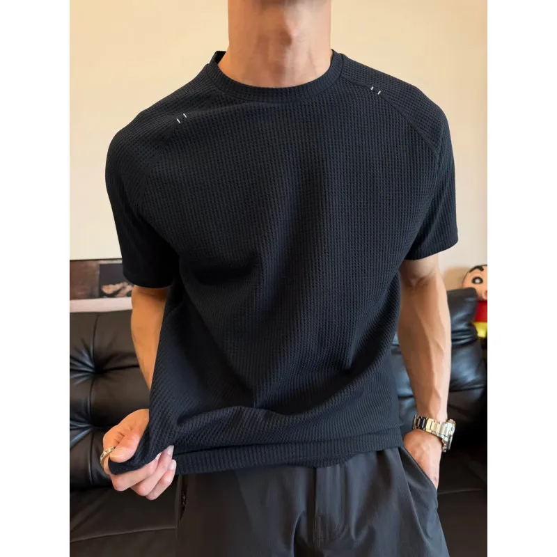 Summer New Style Men's Outdoor Sports Fitness Long-Sleeved Running Training Short-Sleeved T-Shirt