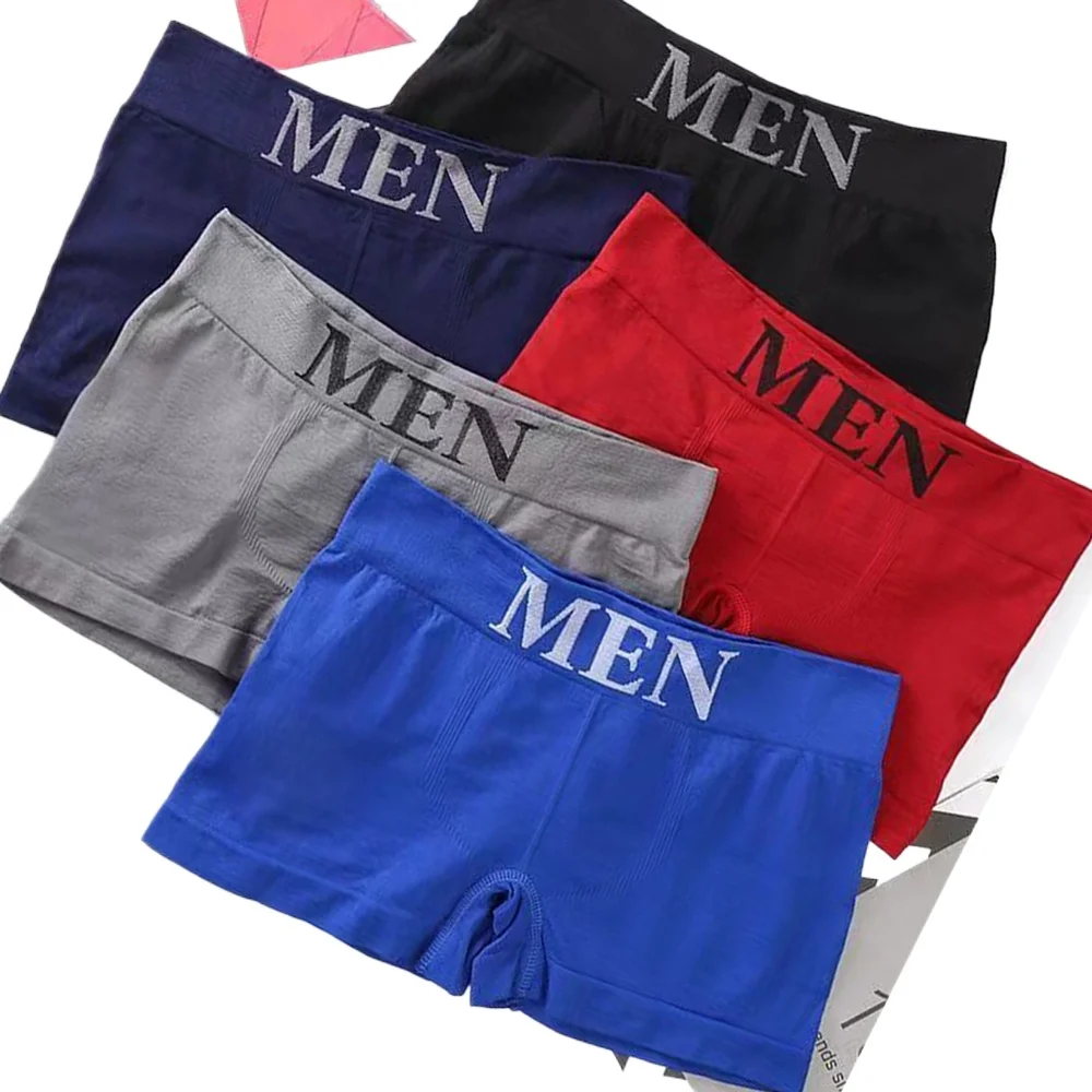 

1Pcs Men's Panties Seamless Underwear Boxers Breathable Man Boxer Briefs Solid Elastic Underpants Comfortable Male Brand Shorts