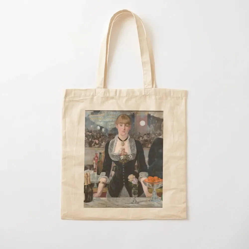 

édouard Manet A Bar at the Folies-Bergere Tote Bag Women's handbag female bag shopping bags foldable Women's bag