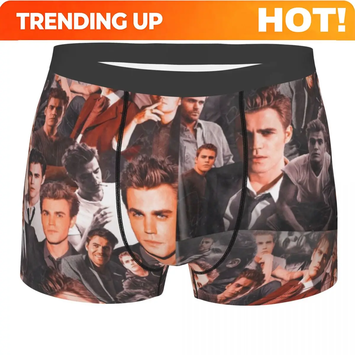 Stefan Salvatore The Vampire Diaries TV Show Underwear Breathable Damon Salvatore Boxer Briefs Shorts Panties Soft Underpants