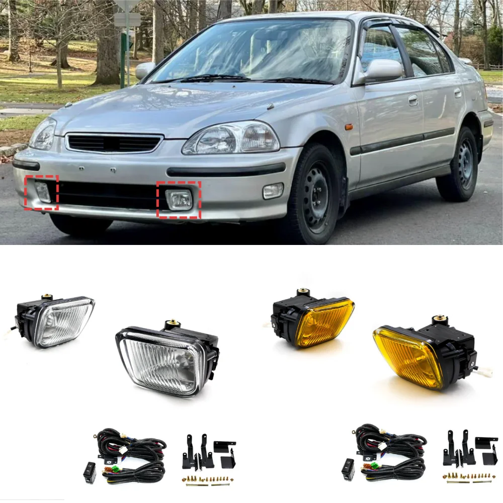 

Для Honda Civic 1996-1998 автомобильный передний бампер квадратный светодиодный комплект противотуманных фар в сборе BX100477