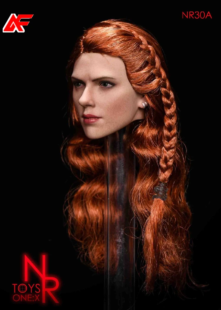 NRTOYS NR30 1/6 Scale Scarlett Johansson Female Agent Braid Head Model For 12 inches TBLeague PH JO Action Figure Doll Toys