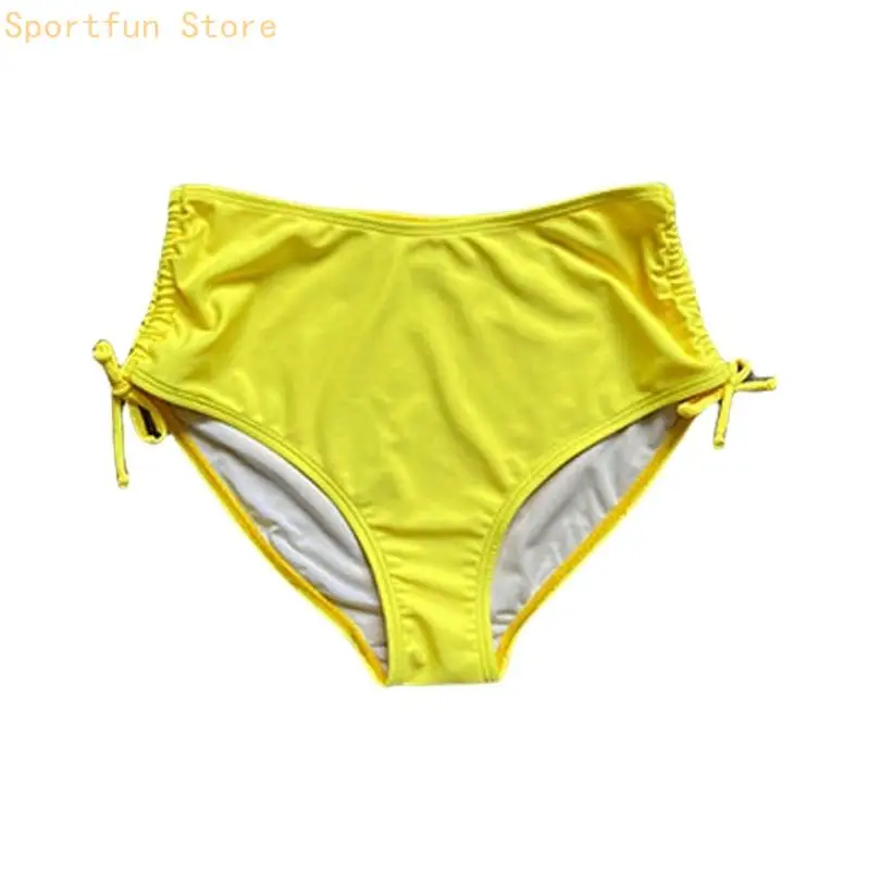 Women Swim Briefs Middle Waist Swimming Briefs Low Rise Swim Briefs Adjustable Drawstring Underwear for Pool and Beach X7JD