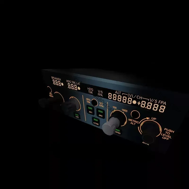 Aviation Simulation Control Panel Flight Mode Control Unit Display Adjustment Module For Desktop Flight Simulation Equipment