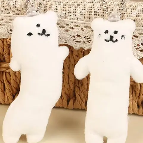 

1PCS Cute Long Bear Pendant Keychain Plush Twist Bear Self-deprecating Bear Pendant Student School Bag Pendant Plush Keychain
