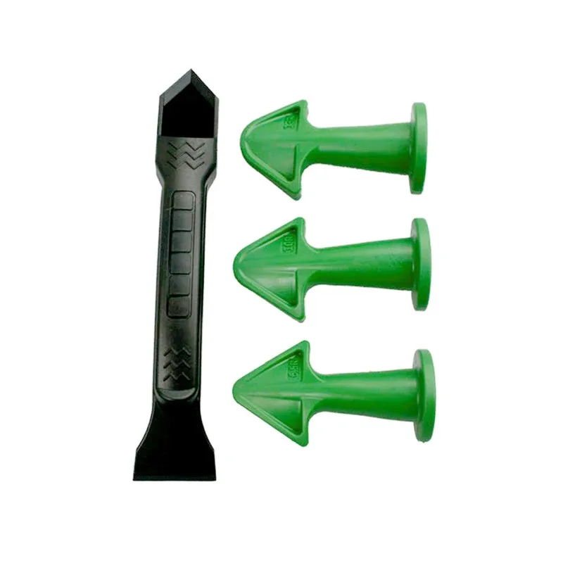 

1PC Sealant Scraper 3PC Trowel Nozzle Plus Silicone Caulking Tools Kits Sealant Nozzle Caulking Epoxy Piston Nozzle Accessories