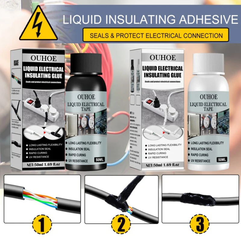 1Pc 50ml Insulation Electrical Sealant Liquid Tape Paste Waterproof Fast Dry Lamp Board Electronic Sealant No Corrosion