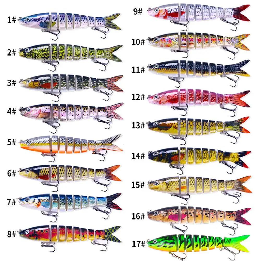 13,4 cm 18 g Wobbler Hecht Angelköder Künstliche Mehrgelenkabschnitte Künstlicher harter Köder Trolling Hecht Karpfenangeln Werkzeuge