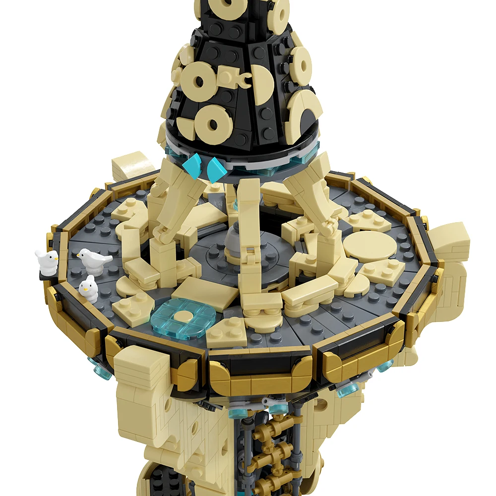 MOC Zeldaed Series Sheikah Tower House Bricks Model Game Kingdom Castle Architecture Building Blocks Set DIY Assemble Toys Gift