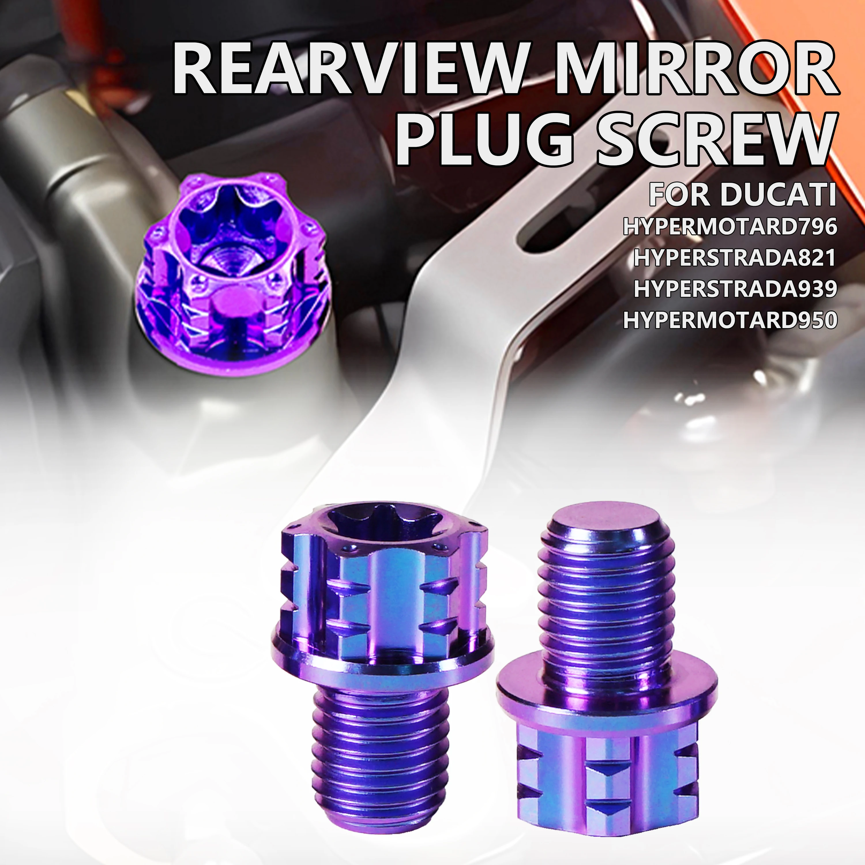 

Мотоциклетные зеркала заднего вида, заглушка, винты, крышка для Ducati Hypermotard 796/950 и Hyperstrada 821/939