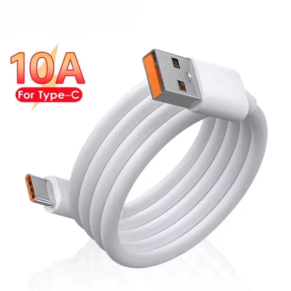 

120W 10A USB C Fast Charging Cable for Huawei Mate 40 50 Honor Xiaomi Samsung Type C Charger Cord Quick Charge Line