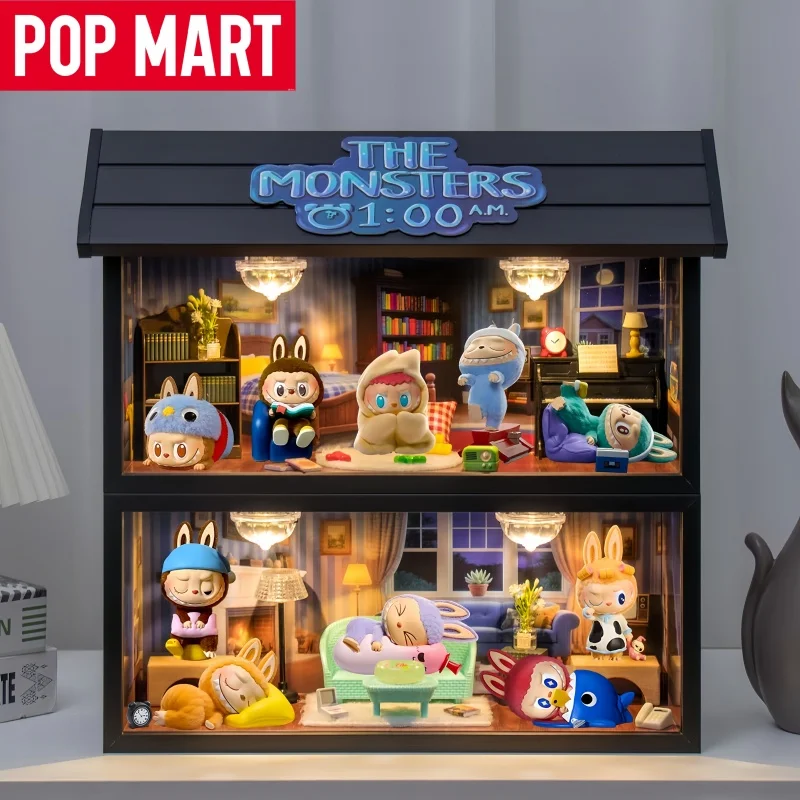 جديد حقيقي البوب مارت الوحوش LABUBU 1am سلسلة صندوق أعمى هدايا عيد الميلاد لطيف العصرية اللعب عيد ميلاد سطح المكتب زخرفة لعبة