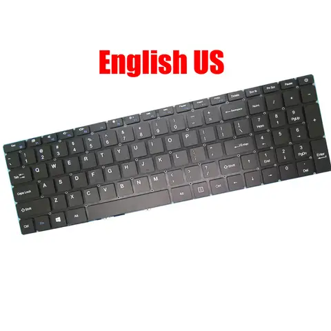 Clavier d'ordinateur portable pour UMAX VisionBook 15WR Plus UMM230150 anglais US noir nouveau