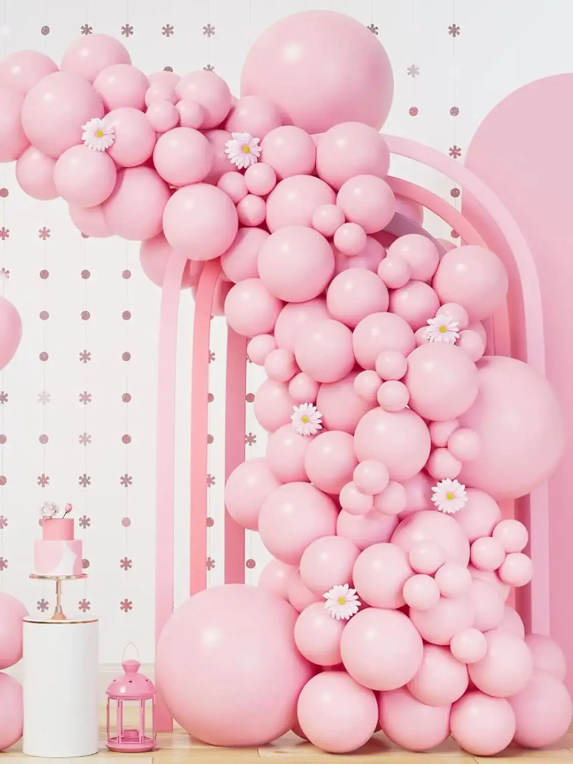 148 Stück pastellrosa Luftballons, babyrosa Ballon, Girlandenbogen-Set, Babyparty, Geburtstag, Hochzeit, Valentinstag, Partydekorationen