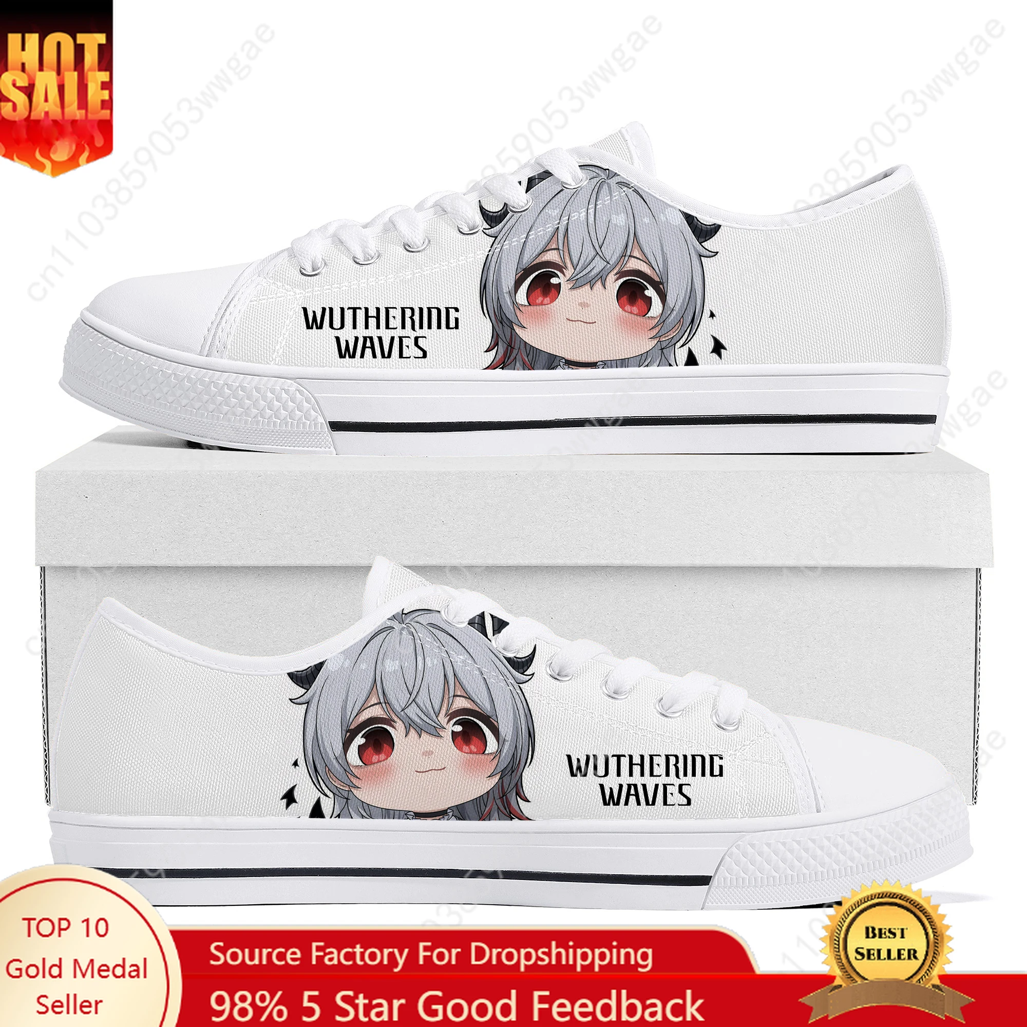 

Wuthering Waves Low Top Sneakers Man Women Canvas Sneaker High Quality Confortable Durable Casual Couple Shoes Tailor-made Shoes