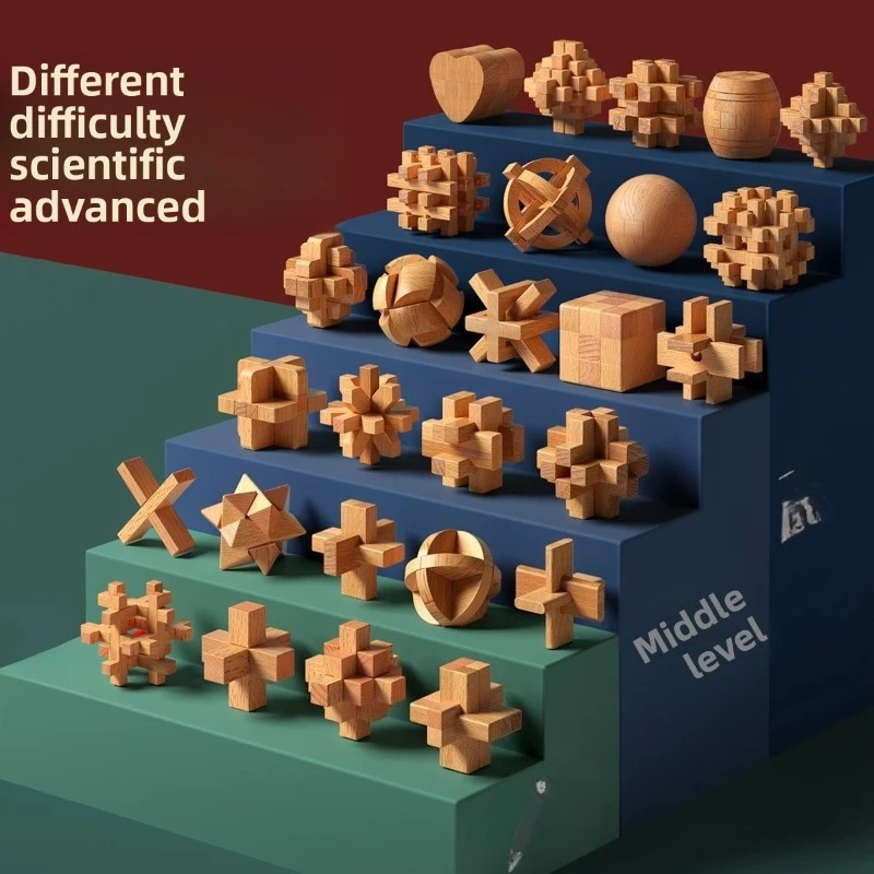 

Luban Lock Kongming Lock Full Set of Gift Box for Primary School Students Toys for Children aged 8-12 kids toys educational