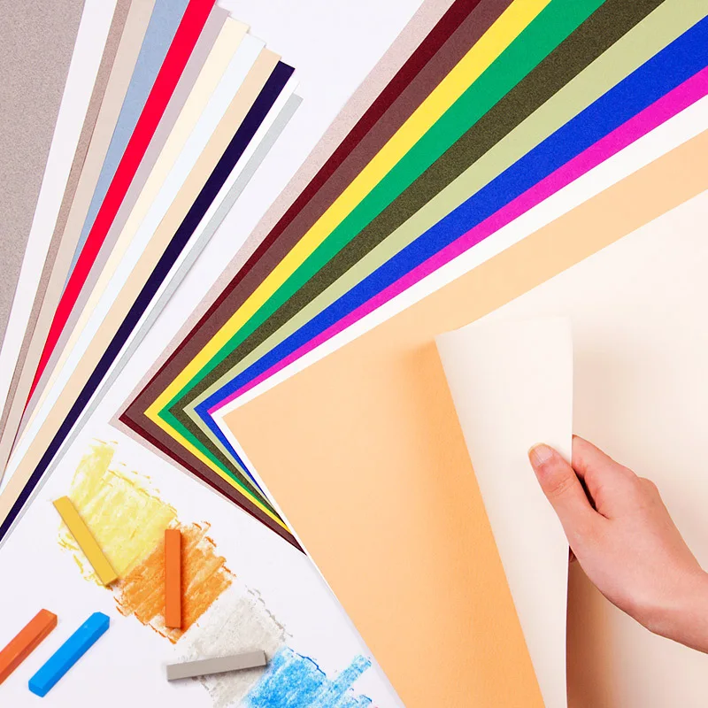 4K/8K/16K Painting Papers Colored Professional Water Color Paper for Oil Pastels Crayons Graffiti School Supplies