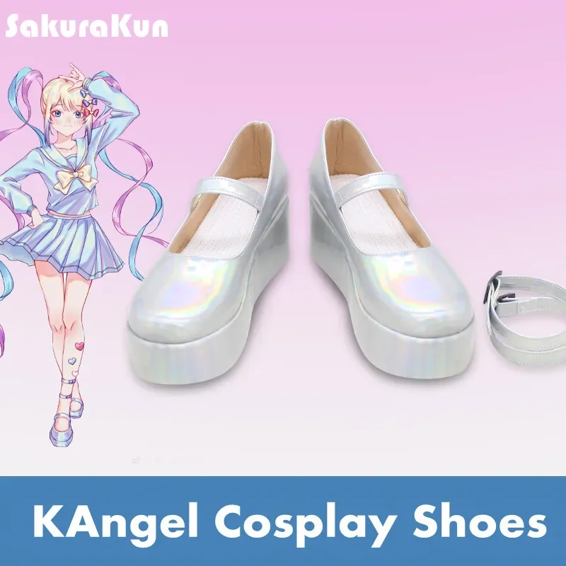 Game NEEDY GIRL OVERDOSE KAngel Cosplay Shoes KAngel Costume Women Girl Angel-chan Beautiful Shoes Halloween Cosplay Shoes