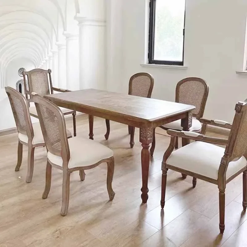 

Unique Rectangular Dining Table Light Luxury Wood Space Saving Modern Tables Restaurant Nordic Mesas De Jantar Home Furniture